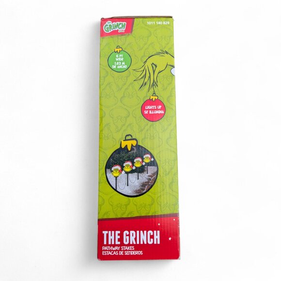 The Grinch Light Up Pathway Stakes (8 Count) With Santa Hat LED Christmas Decor - Picture 7 of 8